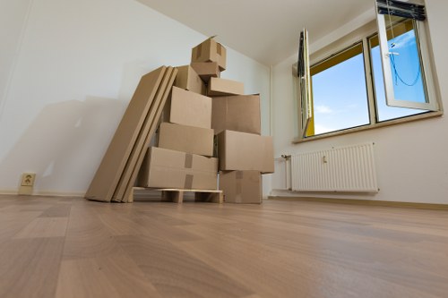 Moving van outside a typical Balham townhouse during a house removal