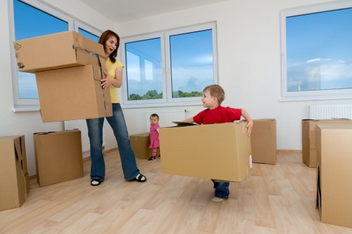 Preparing boxes and furniture for a man with van move in Balham