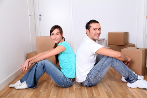 Local van removal team handling office furniture for a Balham business