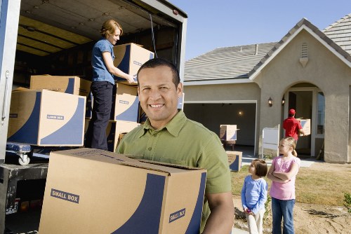 Local house moving service loading a van near Balham homes
