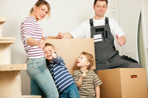 Organised packing for a small office move in Balham